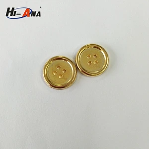 Gold plated buttons for garment