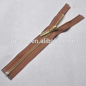 Metal Brass #5 Gold Teeth Zipper O/E