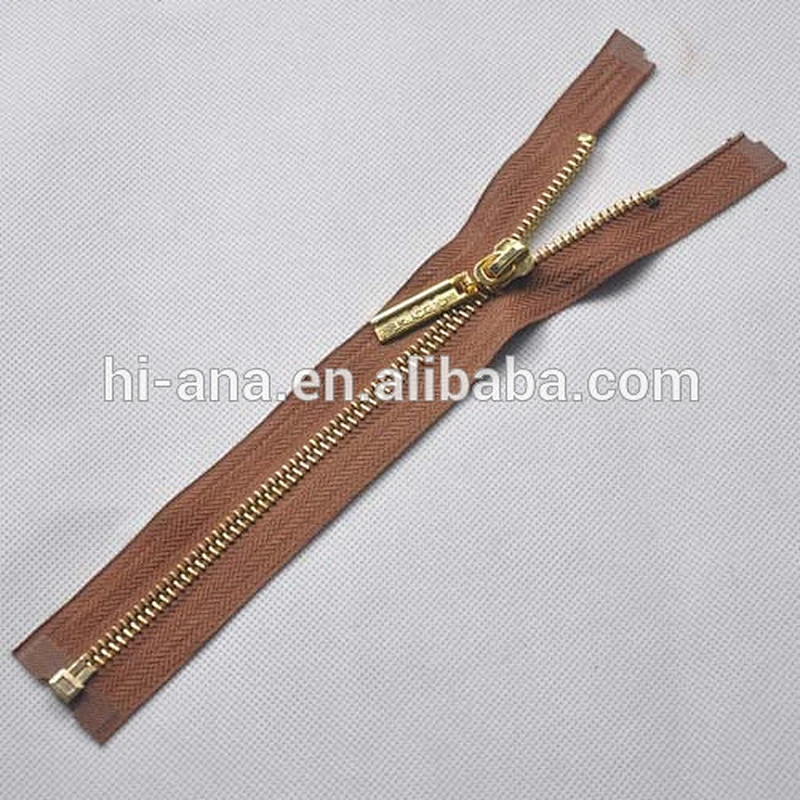 Metal Brass #5 Gold Teeth Zipper O/E