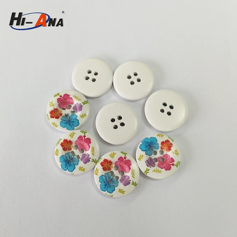 fashion Wooden Button with Printing