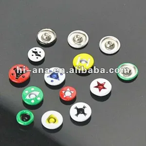 fashion metal rivet cap face with priting China supplier