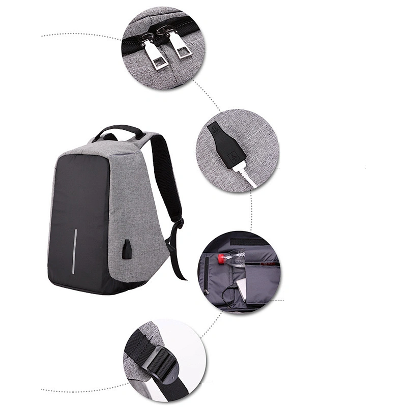 Manufacturer High Quality New Hot Selling Anti -theft USB Laptop Backpack 15