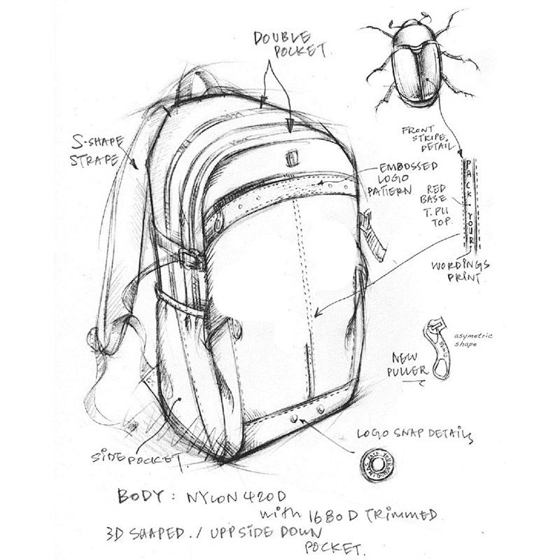 New fashion business nylon computer bag large capacity outdoor backpack wholesale customization