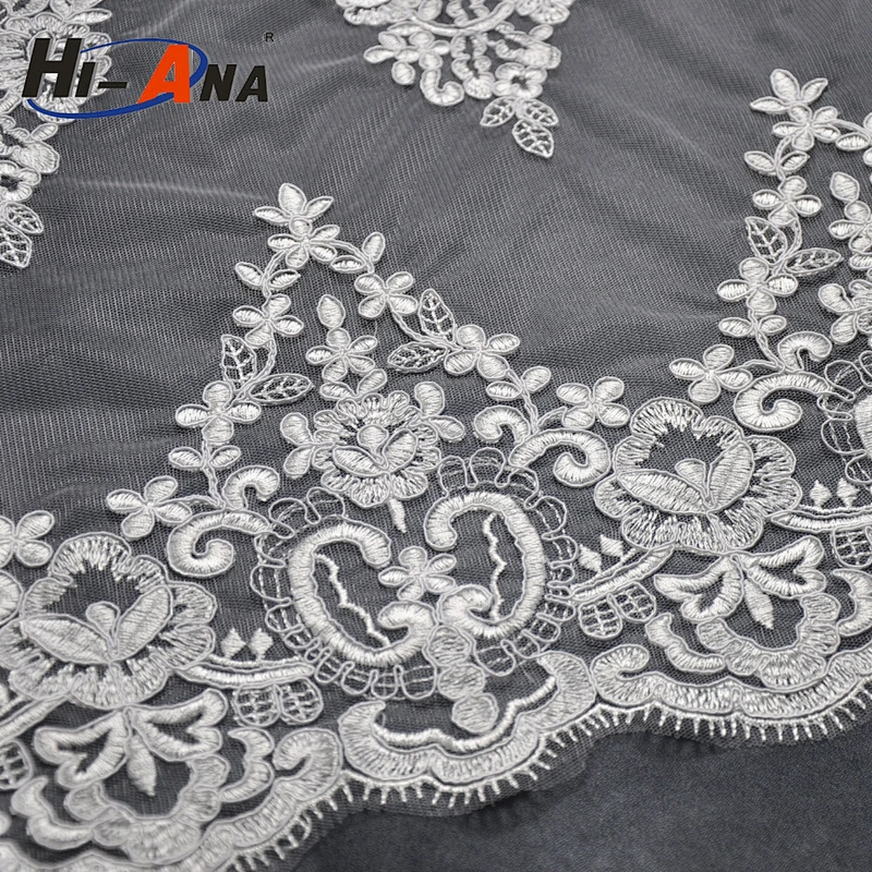 Over 95% accessories exported Ningbo embroidery beaded lace motif