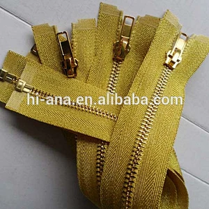 #5 Metal Gold Zipper o/e with Golden Tape