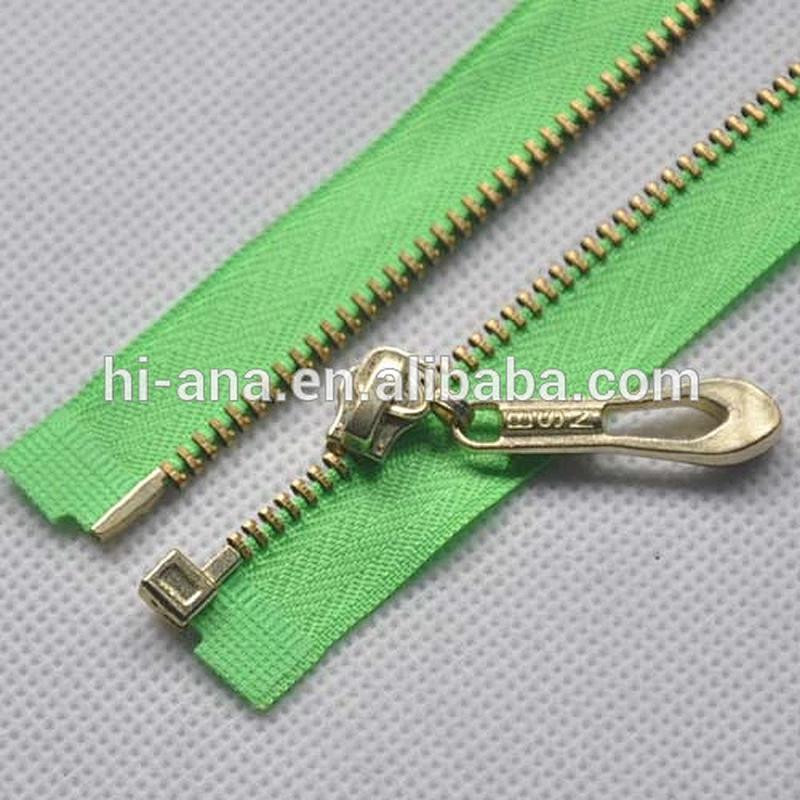 Metal Brass Zipper O/E Golden Teeth