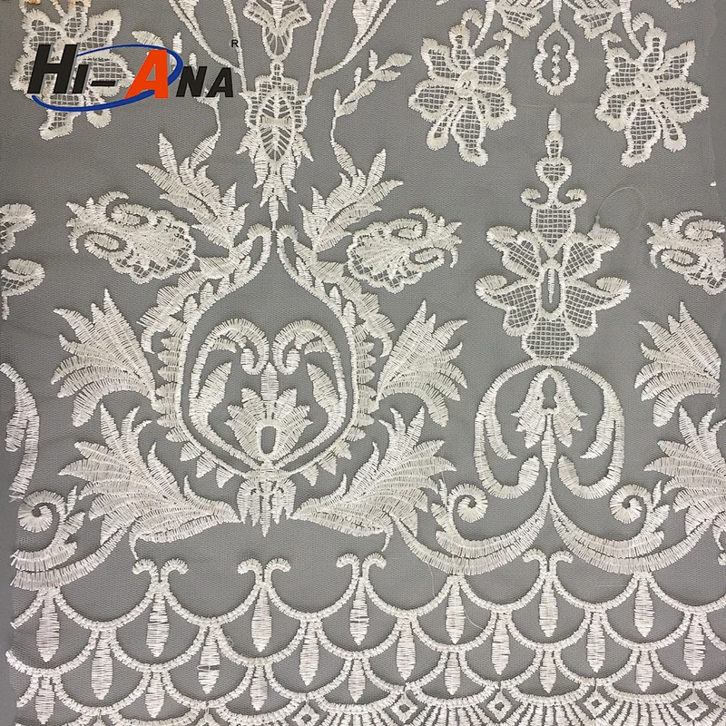 hi-ana lace2 Manufacuring oeko-tex standard Fancy swiss cotton lace fabric