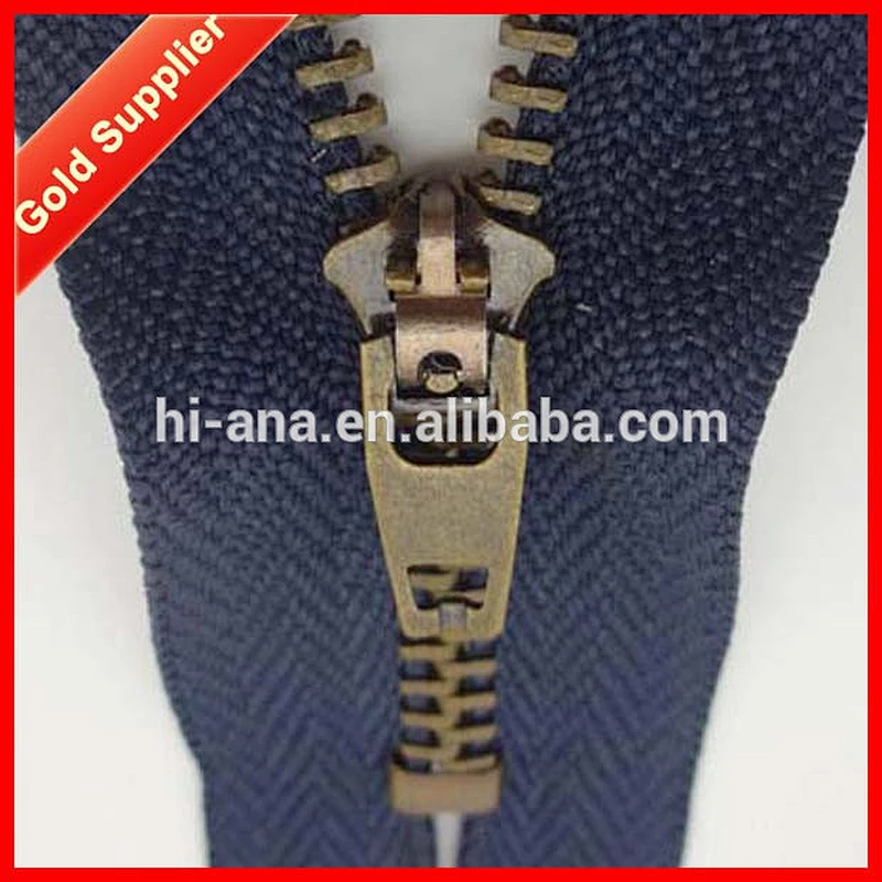 No 3 Brass Jean Zipper