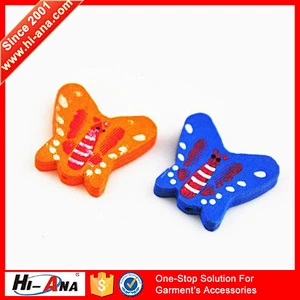 Mixed Multicolor Cute Butterfly Wood Beads