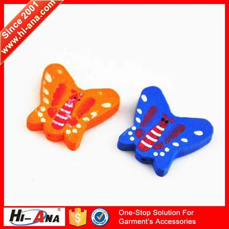 Mixed Multicolor Cute Butterfly Wood Beads