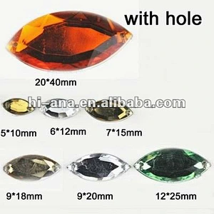 HORSE-EYES Acrylic Stone Beads with hole
