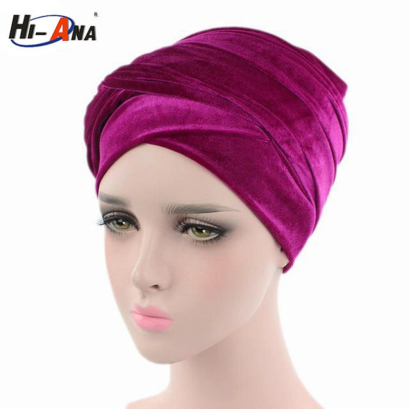 HI-ANA Musilm velvet turban headband cap