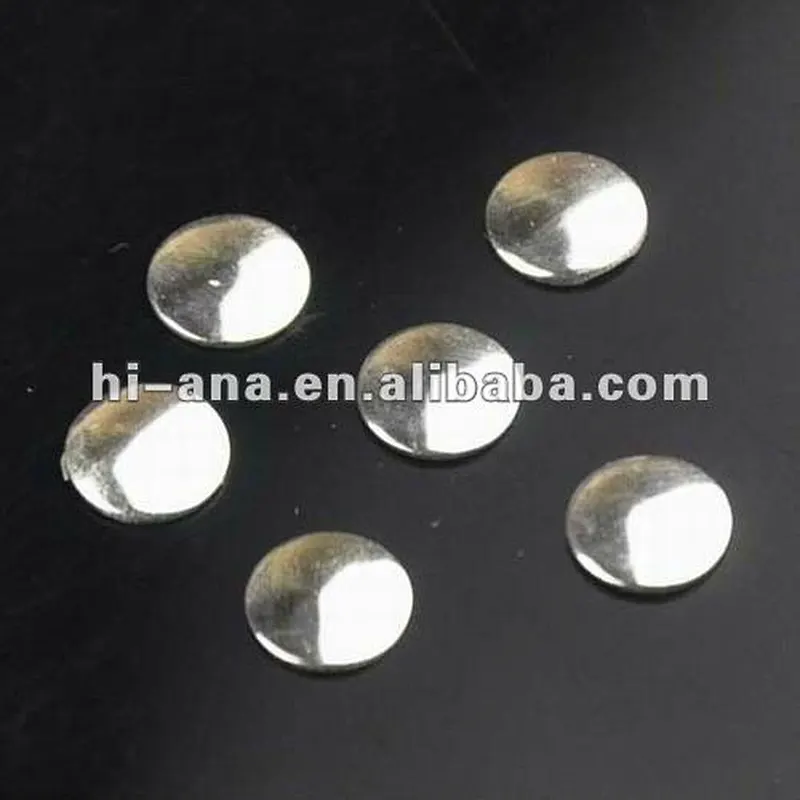 Round Aluminum Domestud Hot Fix stone