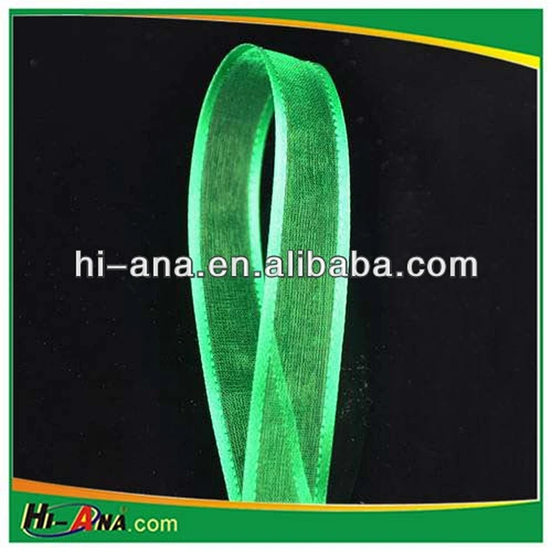 Nylon Organza Silk Ribbon with Broad Edge 1/2