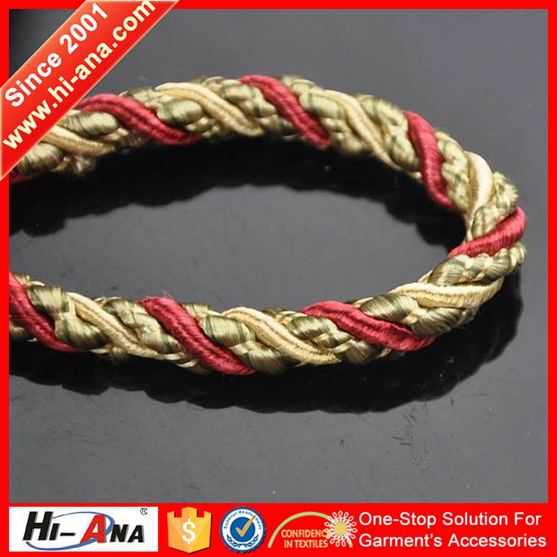 hi-ana cord2 Manufacuring oeko-tex standard Decorative braided rope