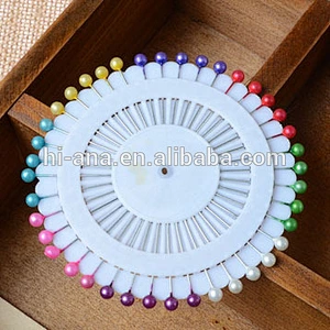 colored head pearl pin