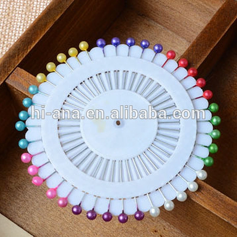 colored head pearl pin