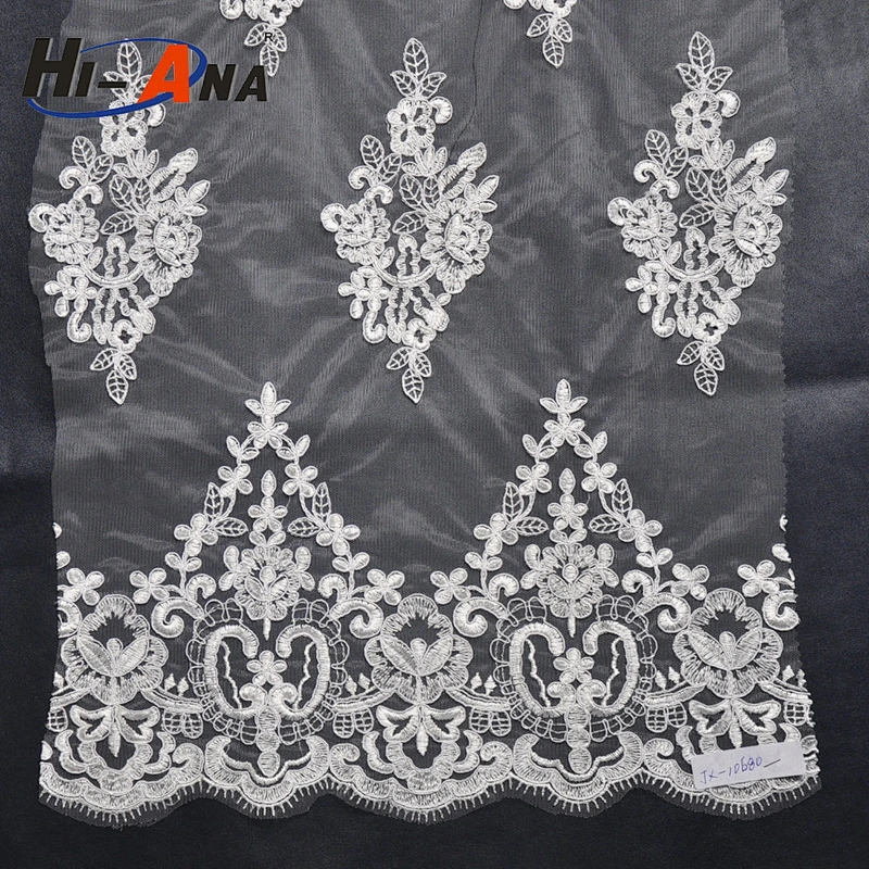 Over 95% accessories exported Ningbo embroidery beaded lace motif