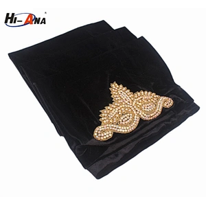 HI-ANA Fashion Velvet Turban Scarf Head Wraps with crystal jewelry