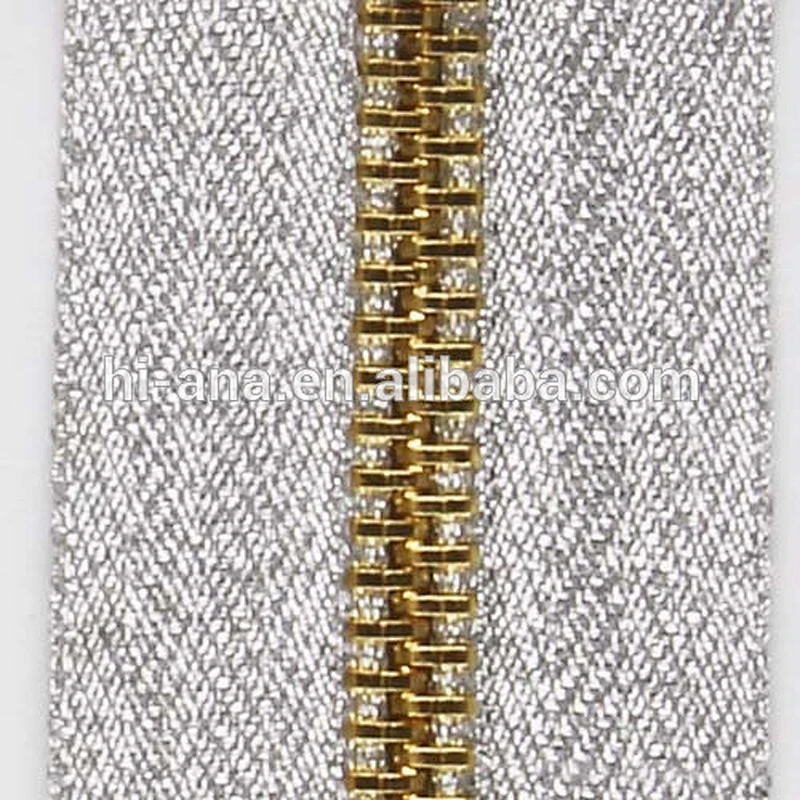 Silver no.5 Metal Zipper