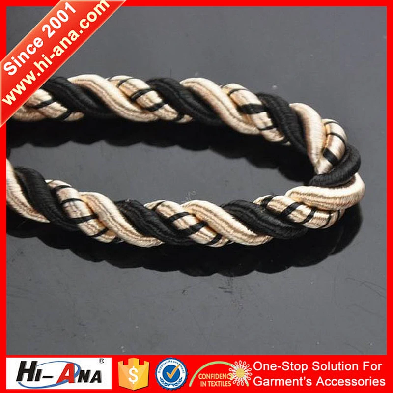hi-ana cord2 Manufacuring oeko-tex standard Decorative braided rope