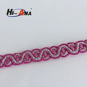 hi-ana trim3 15 years factory experience Good Price metallic braid trim