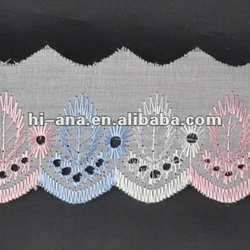 width:2 inch fashion hot embroidery tc lace.china Manufacturers
