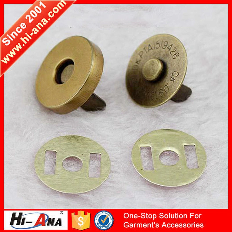 hi-ana button1 ISO 9001:2000 certification Factory supplier handbag magnet button