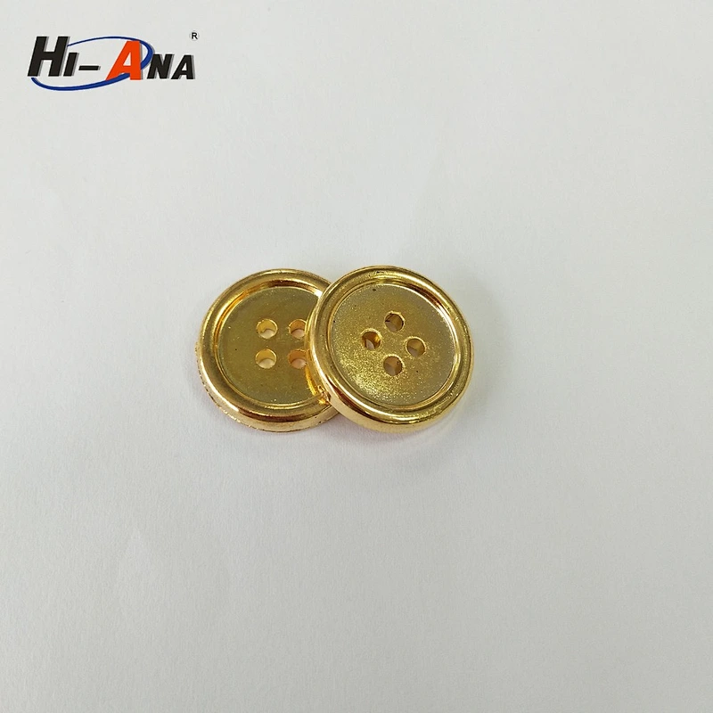 Gold plated buttons for garment