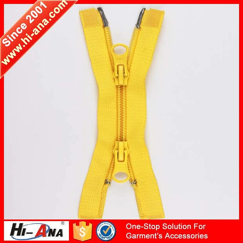 hi-ana zipper1 SEDEX Factory various sizes double-sided zipper for jackets