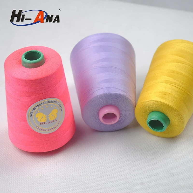hiana thread3 Guick lead times for samples dyed sewing thread 40s/2 100 polyester