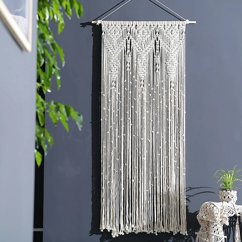 HI-ANA Pure Cotton Thread Made Wall Hanging Macrame Curtains