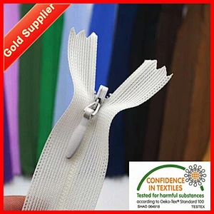 20 QC staffs ensure the quality Custom invisible zippers for sale
