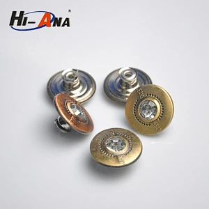 buttons jeans face with acylic stone China supplier