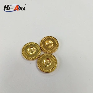 gold abs plastic plating button for coat
