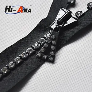 hi-ana zipper1 Advanced equipment Different rhinestone zipper