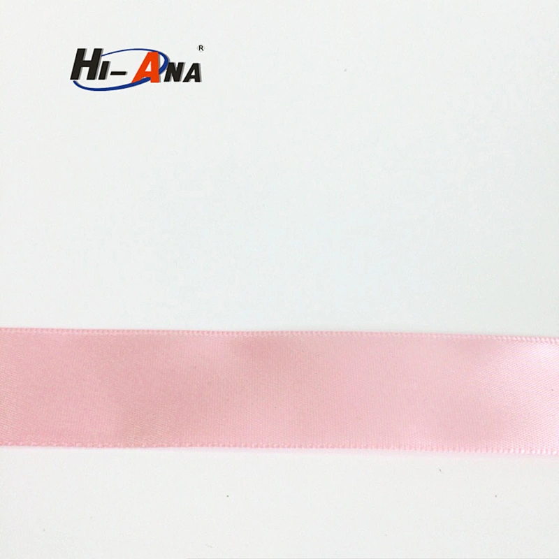 Free sample available Custom Gift pink satin ribbon