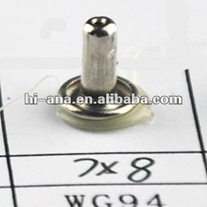 size 7x8mm metal rivet with double face and smooth style China supplier