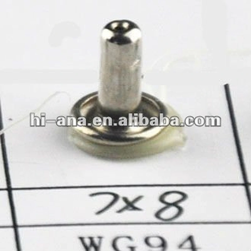 size 7x8mm metal rivet with double face and smooth style China supplier