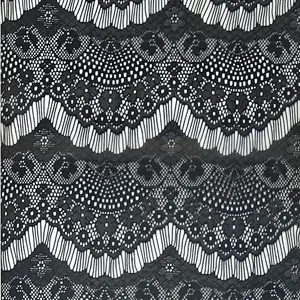 black lace fabric with rhinestone