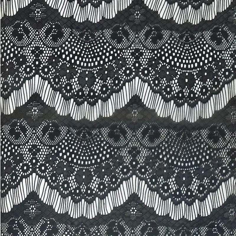 black lace fabric with rhinestone