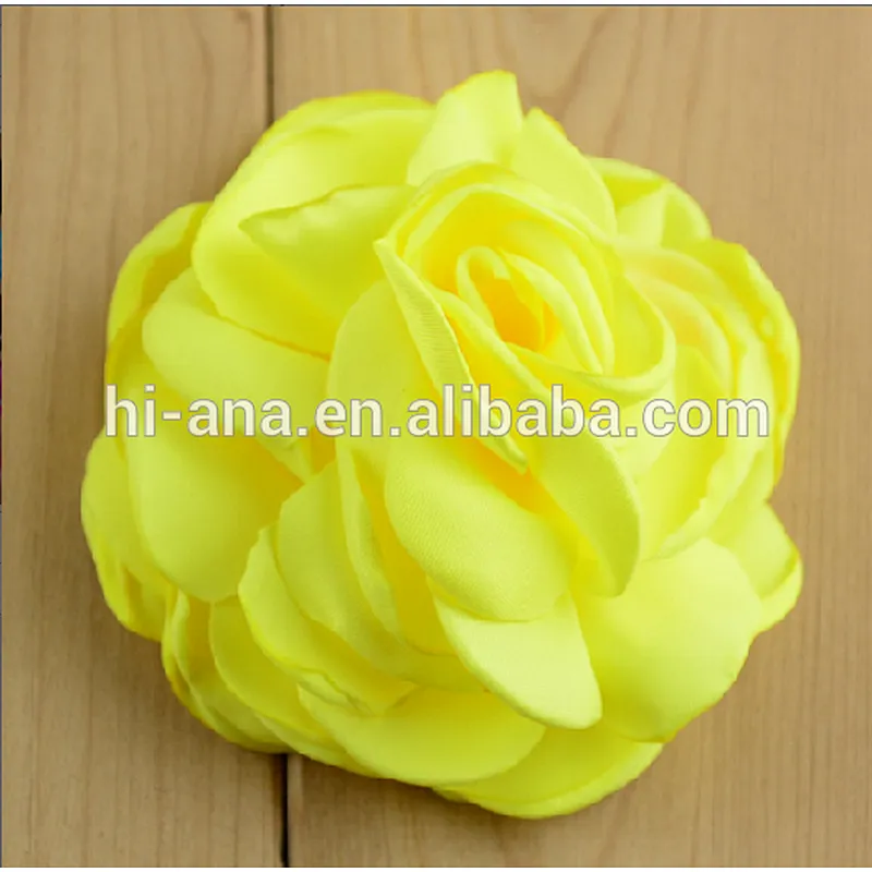 The new children's first flower 9CM solid color baked flowers with 5.5CM hairpin girl headdress 26 ribbon clip