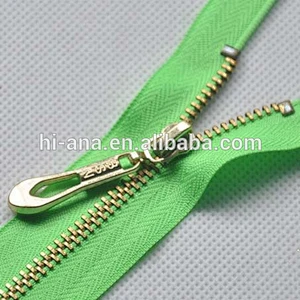 Metal Brass Zipper O/E Golden Teeth