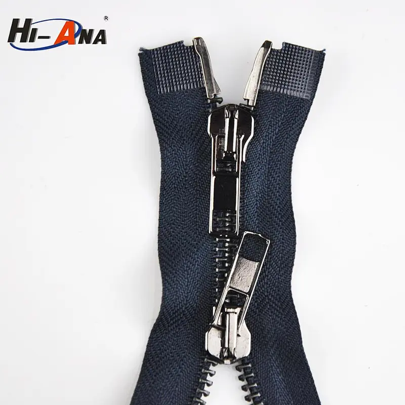 Double-Sided Zipper for Jackets