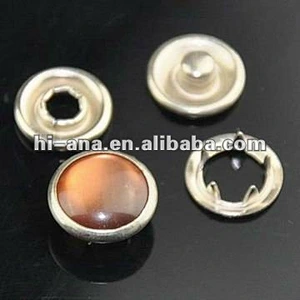 metal prong snap button(4pcs/set) with pearl face China supplier