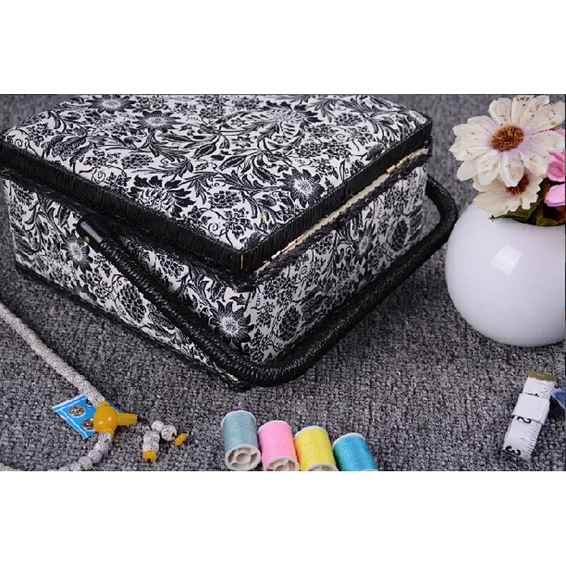 hi-ana Sewing kit Hand-woven basket needle basket stationery office box European and American popular style
