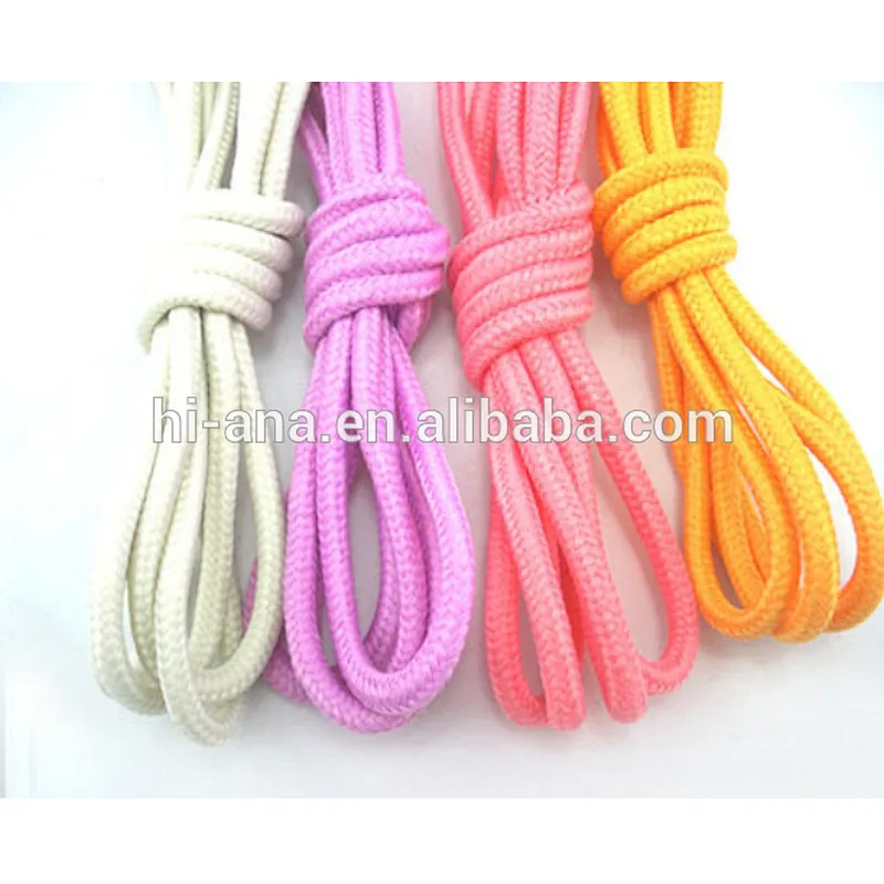 Outdoor shoelaces / round color round belt climbing sports laces 1.3 wholesale