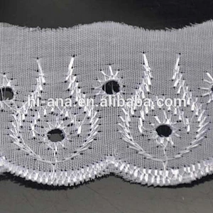 SEDEX Factory white lace trim wholesale,embroidery lace material,african cord lace trimming