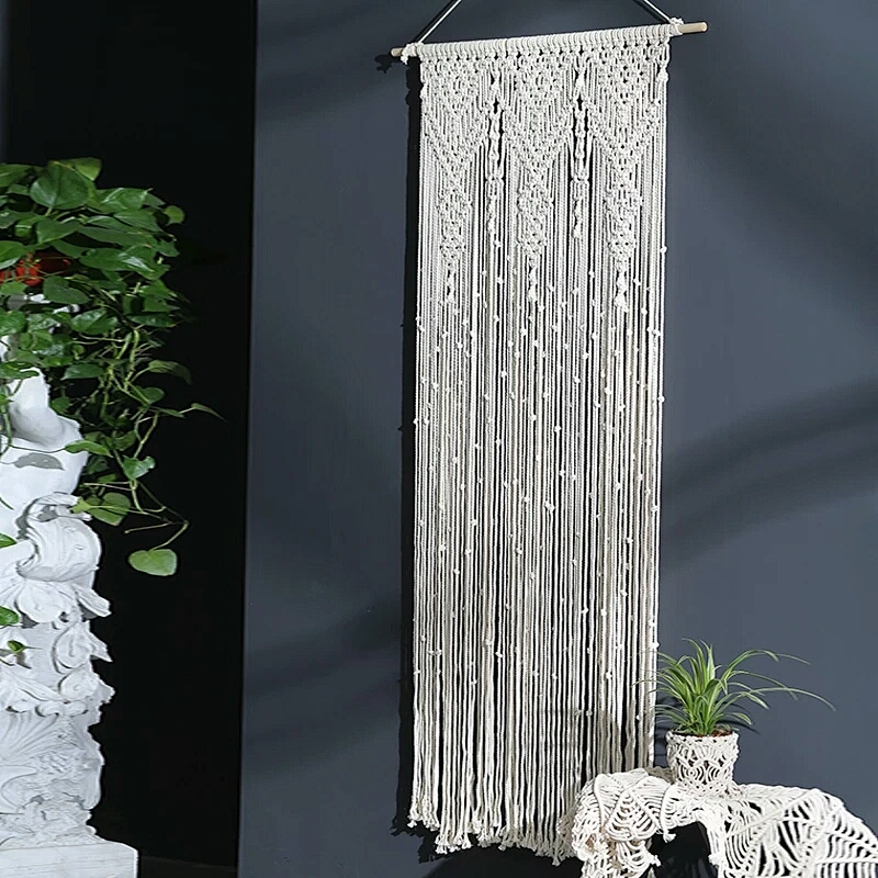 HI-ANA Pure Cotton Thread Made Wall Hanging Macrame Curtains