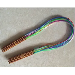 Top quality Multi-color Plastic Tube Smooth Nature Circular Bamboo Knitting Needles